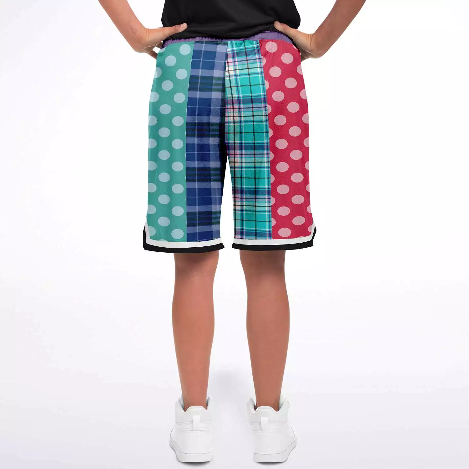 Cerulean Polka Dot Basketball Shorts