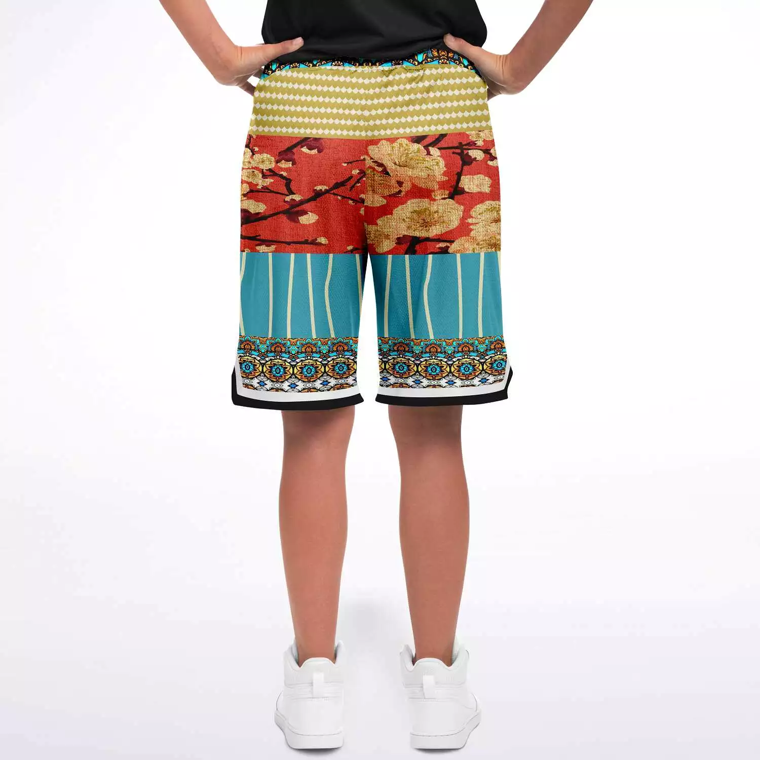 Cheery-Cherry Unisex Basketball Shorts