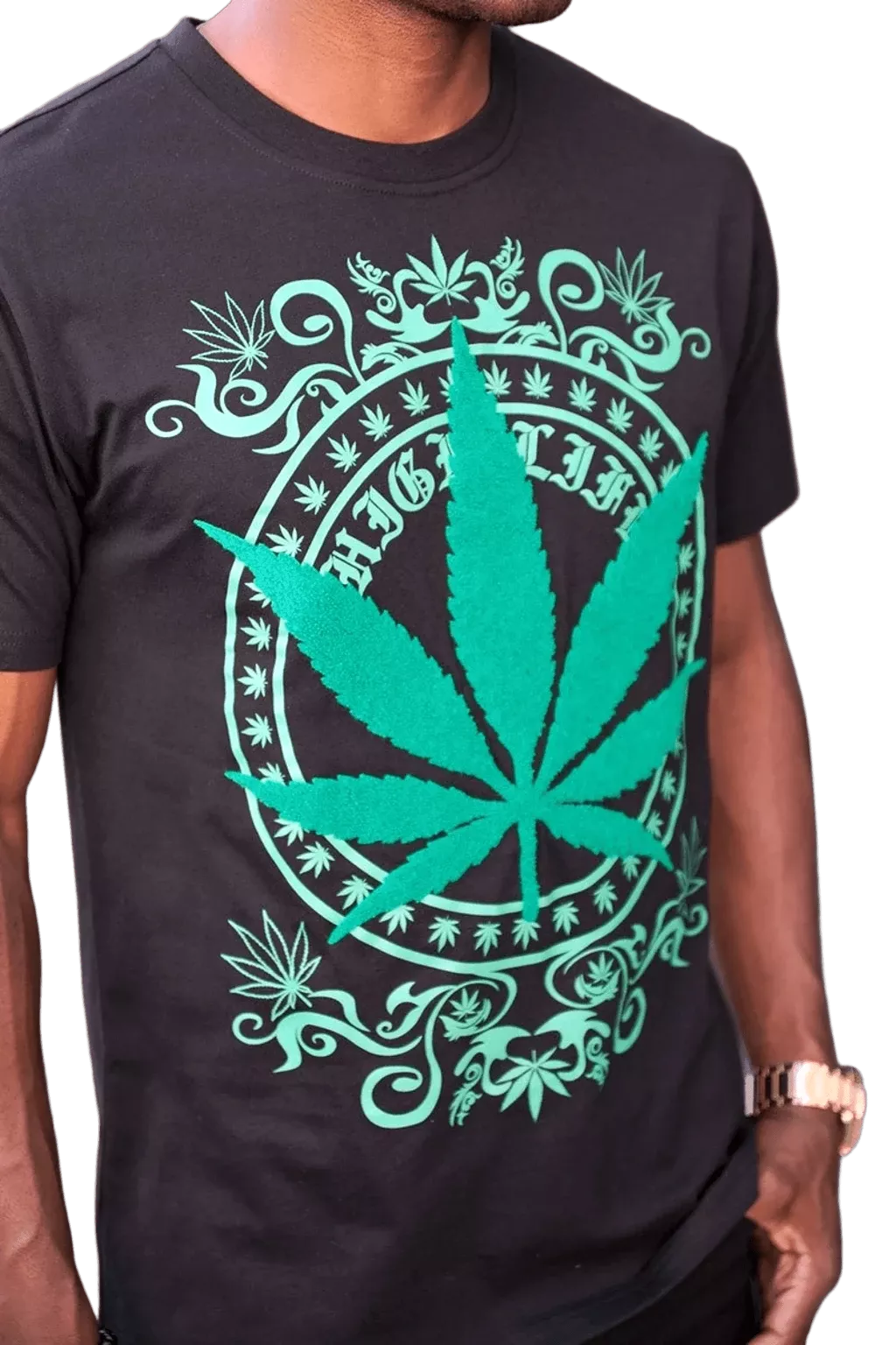 Chenille Patch Leaf T-Shirts