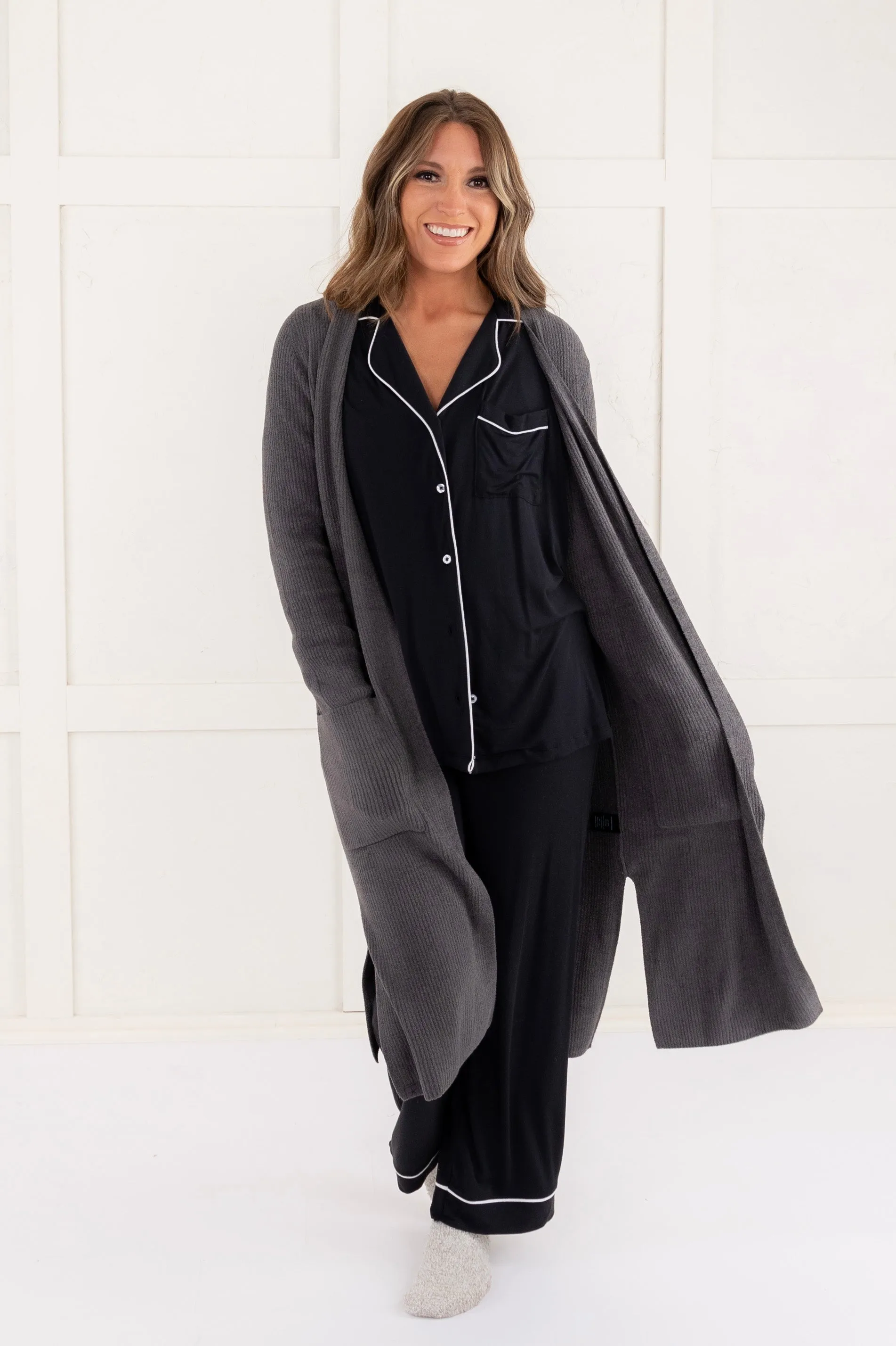 Cozychic Ultra Lite Cardigan - Carbon | Barefoot Dreams