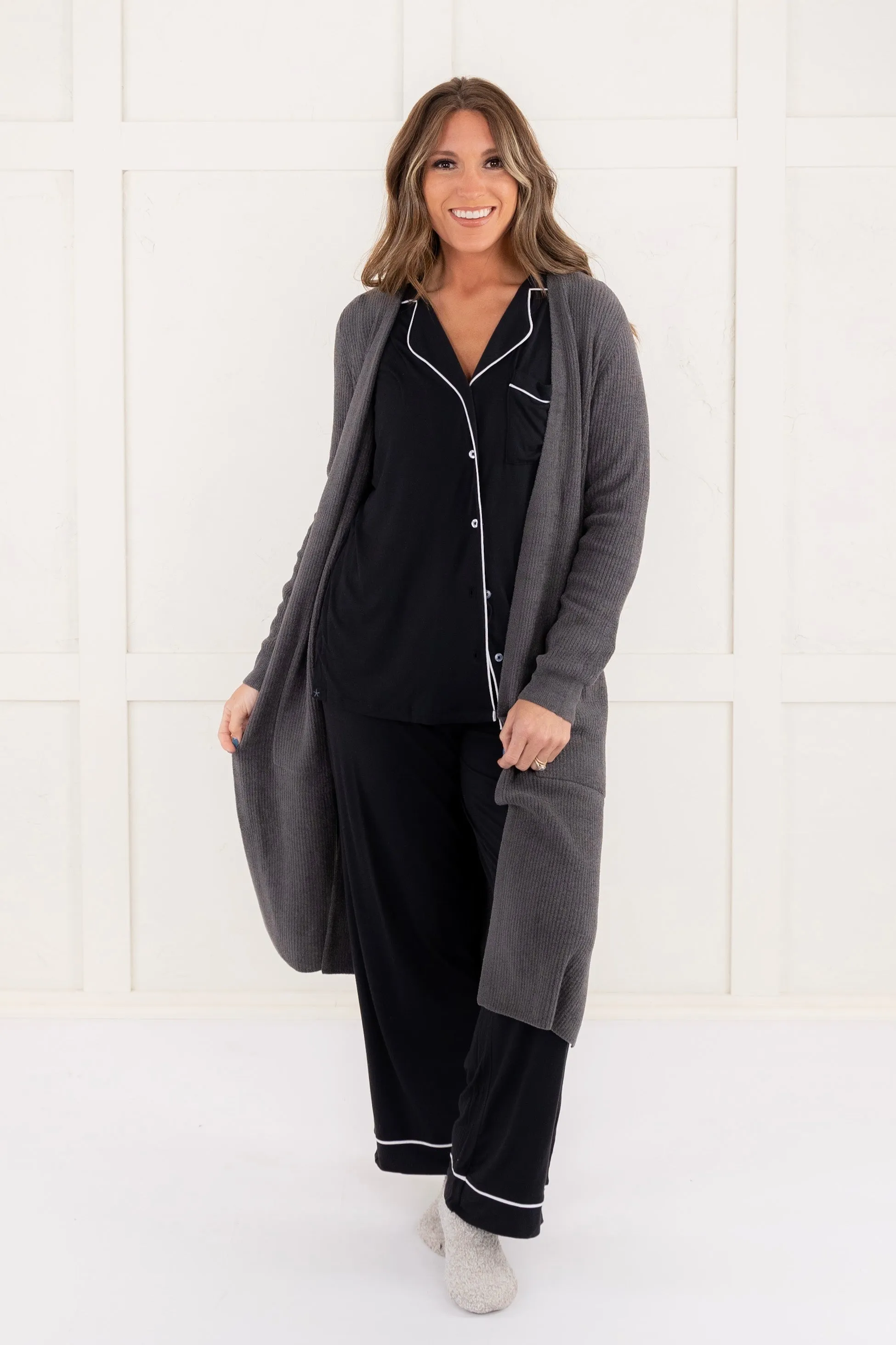 Cozychic Ultra Lite Cardigan - Carbon | Barefoot Dreams