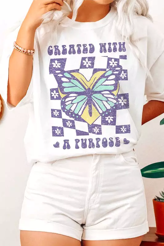 CREATED WITH A PURPOSE GRAPHIC TEE