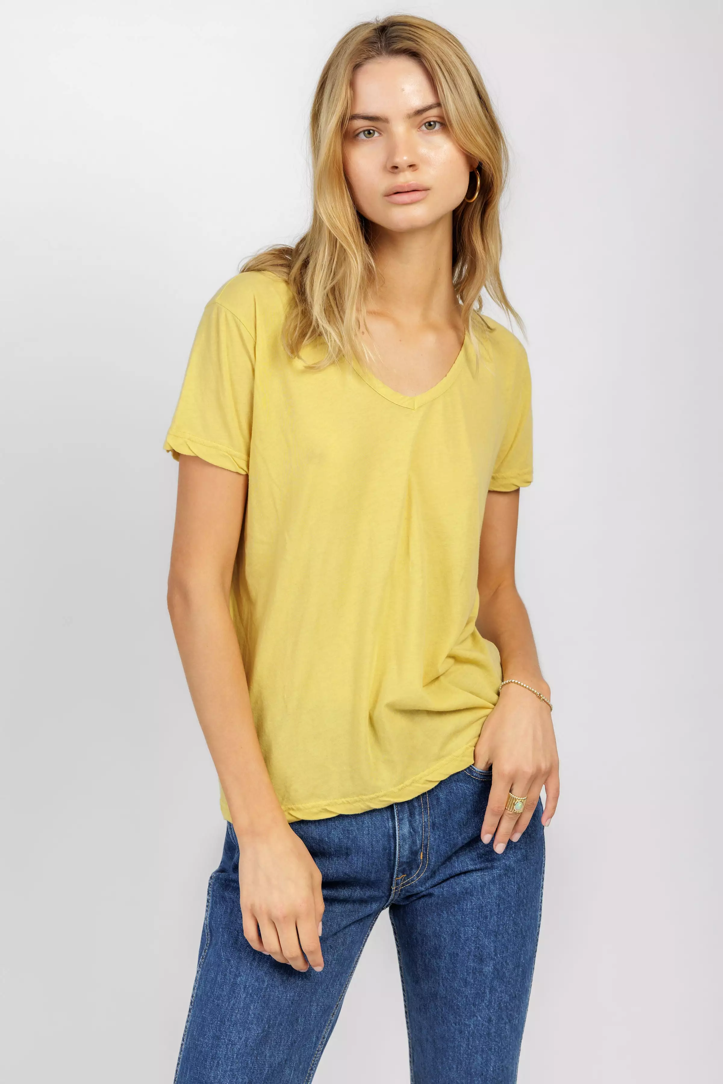 Crepe Cotton Tee in Carry