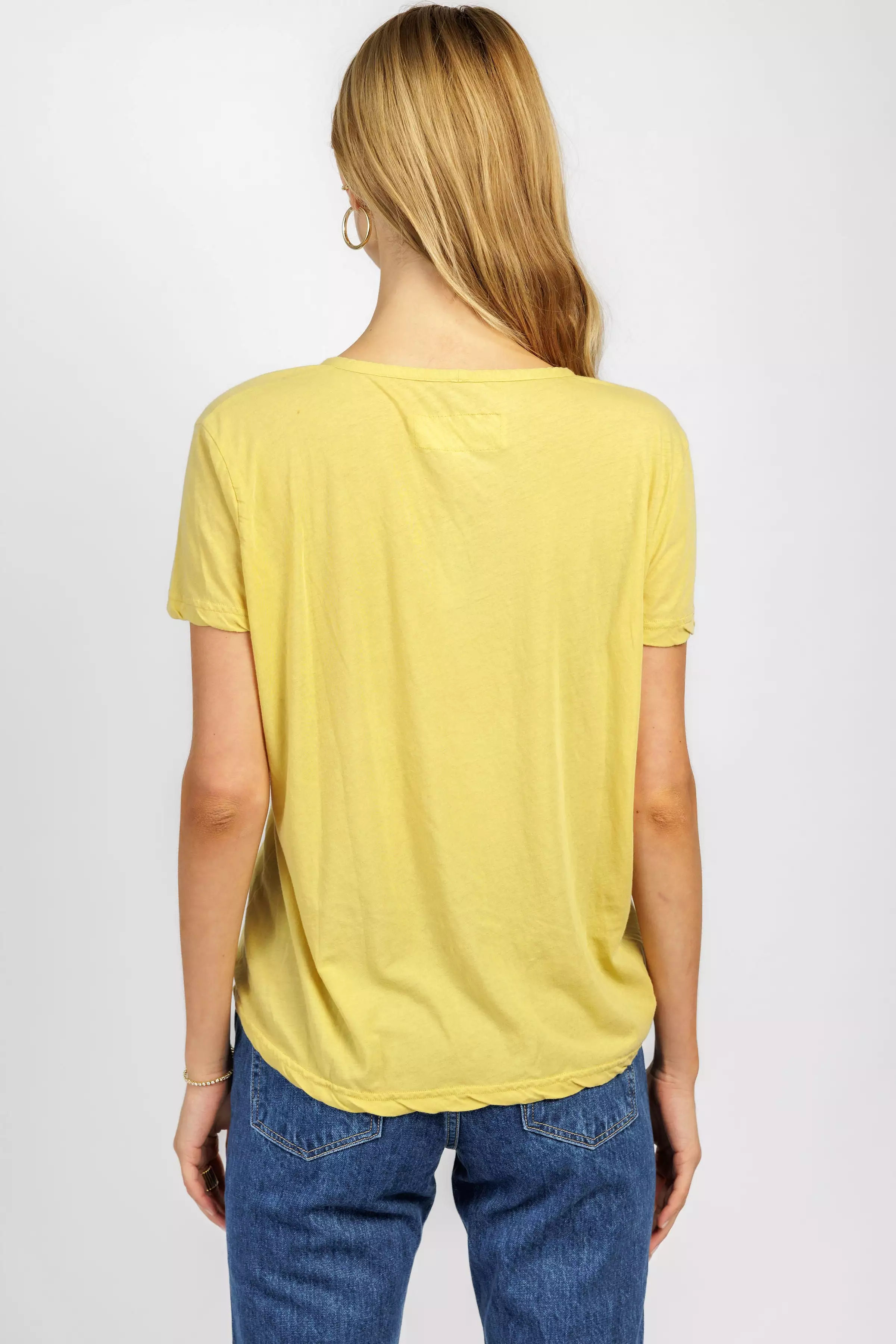 Crepe Cotton Tee in Carry