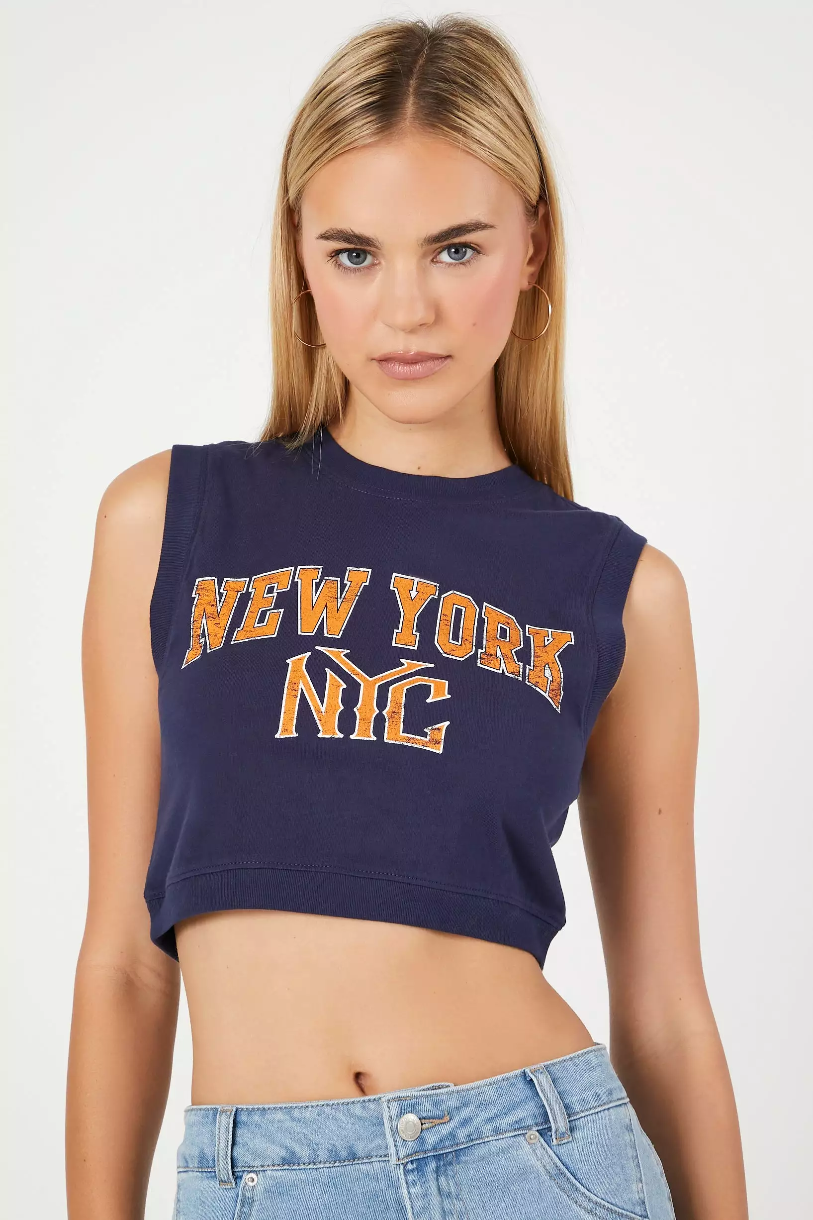 Cropped NYC Graphic Muscle Tee