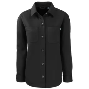 Cutter & Buck Women's Black Roam Eco Knit Shirt Jacket