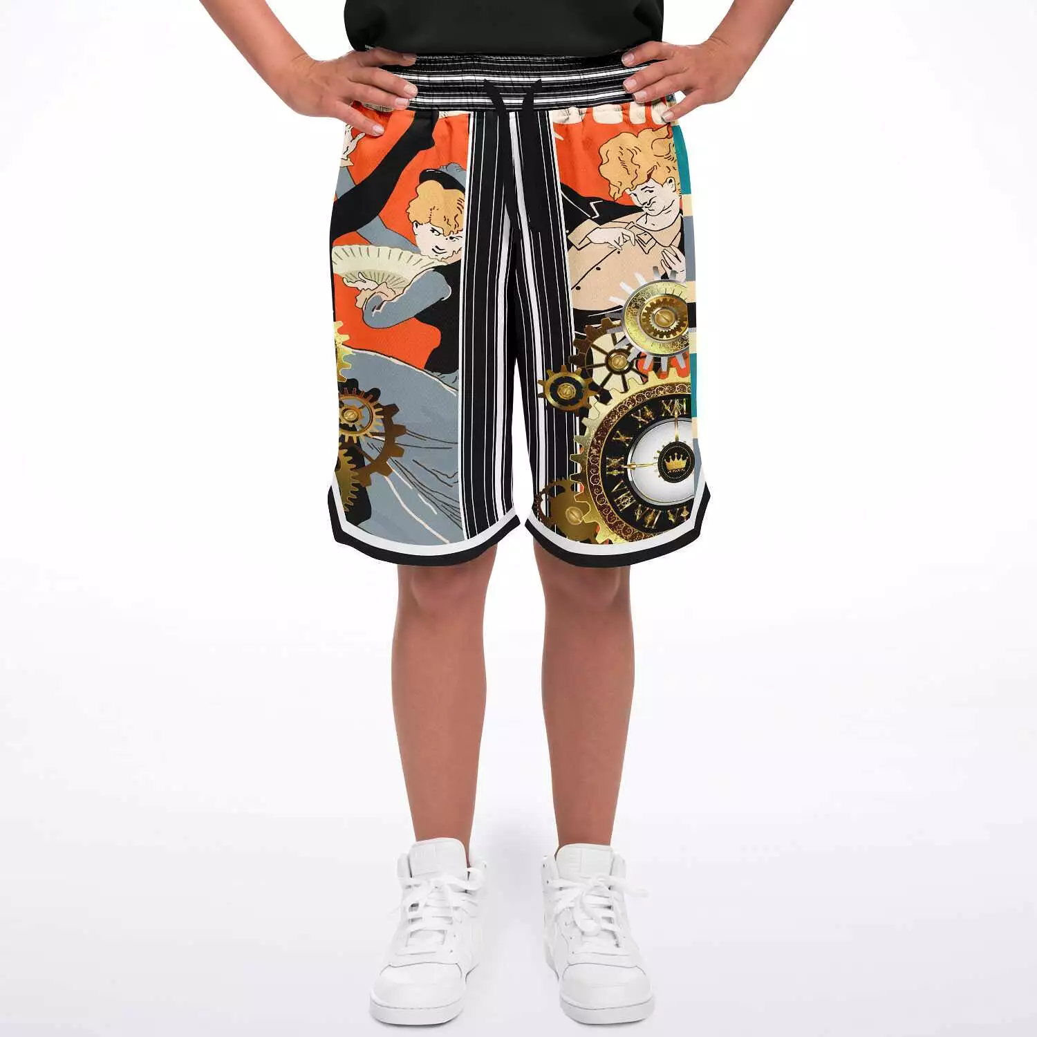 Dance Steps Pinstripe Basketball Shorts