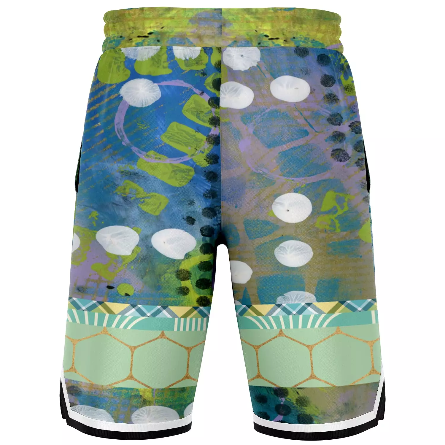 Dragonfly Abstract Print Basketball Shorts