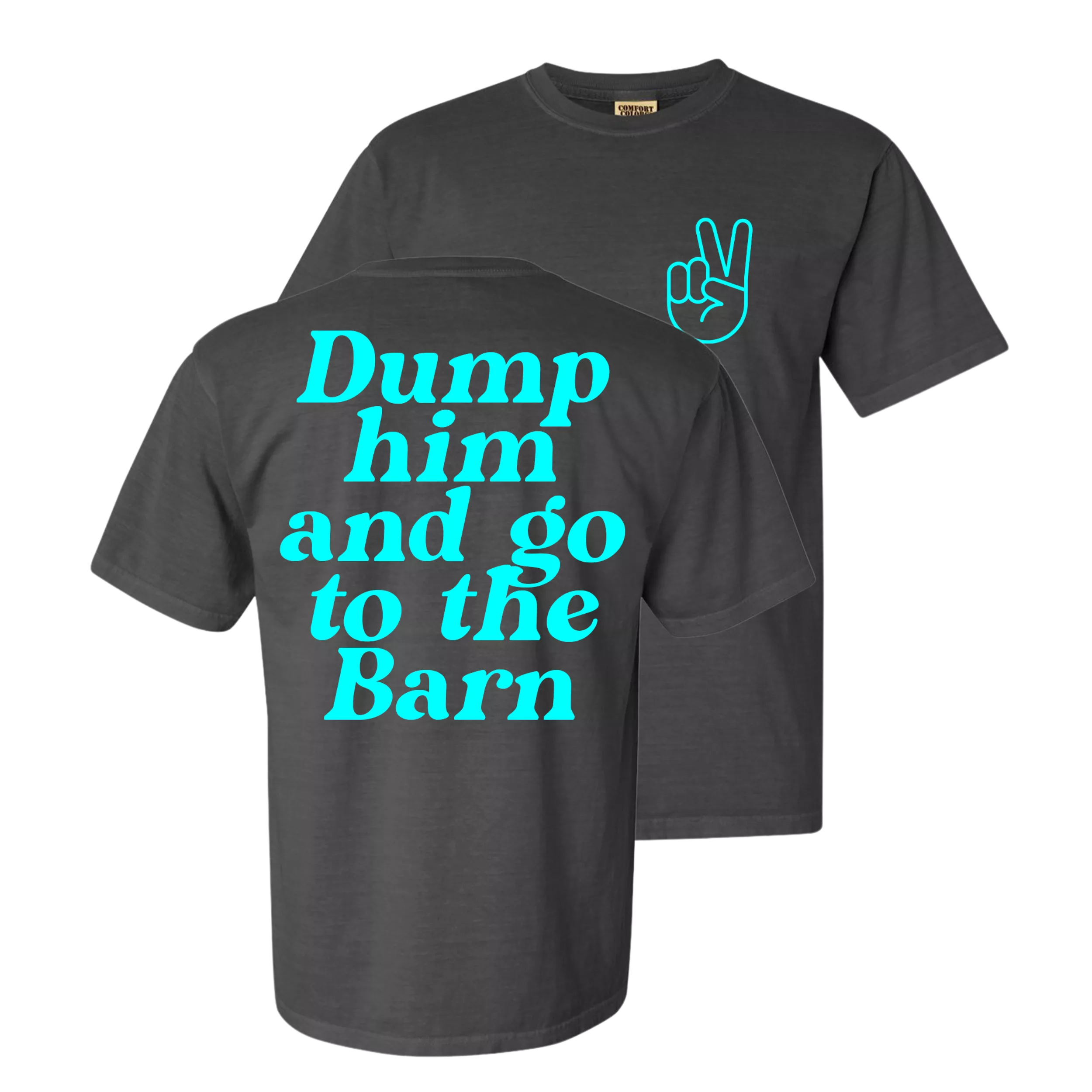 DUMP HIM - CHARCOAL GRAY TEE