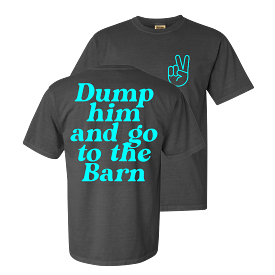 DUMP HIM - CHARCOAL GRAY TEE