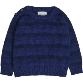 Eleven Six Oliver Striped Fisherman Sweater, Blue Combo