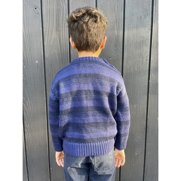 Eleven Six Oliver Striped Fisherman Sweater, Blue Combo