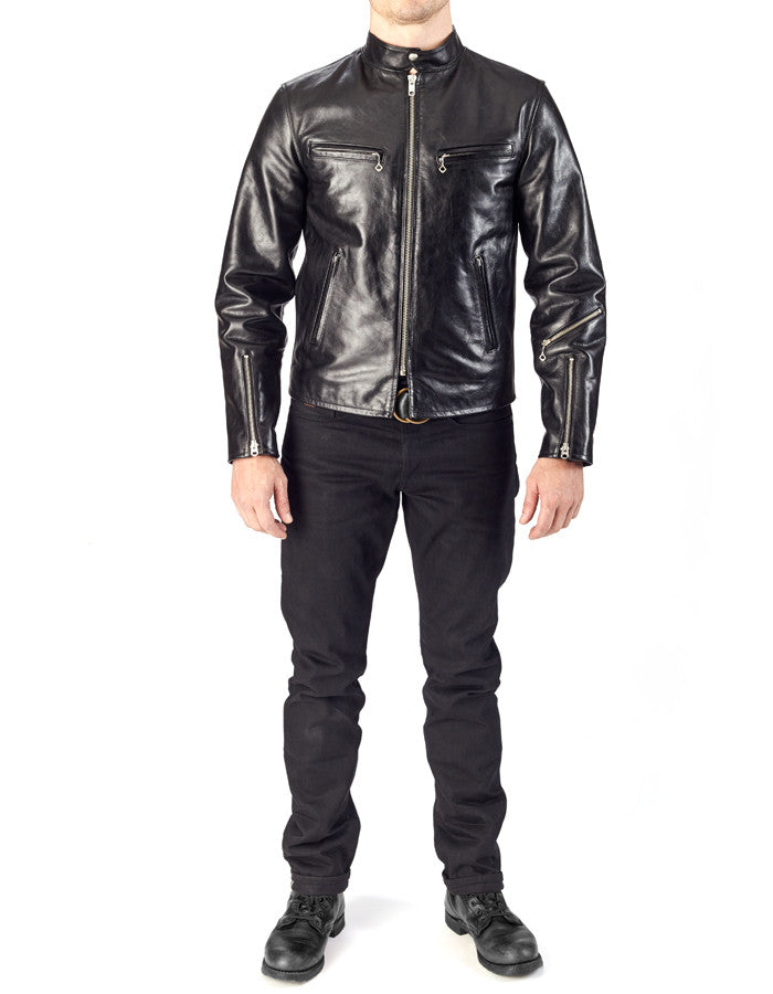 ENDURANCE - Leather Cafe Racer Jacket