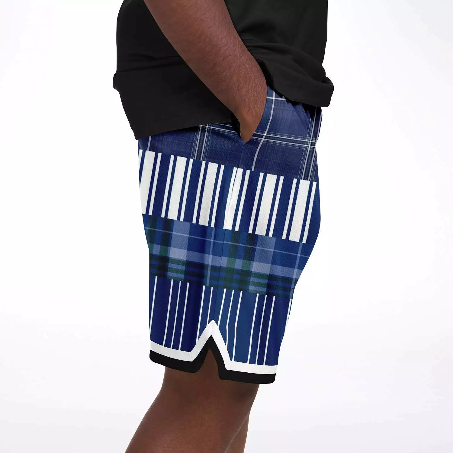 Fair Isle Blue Basketball Shorts