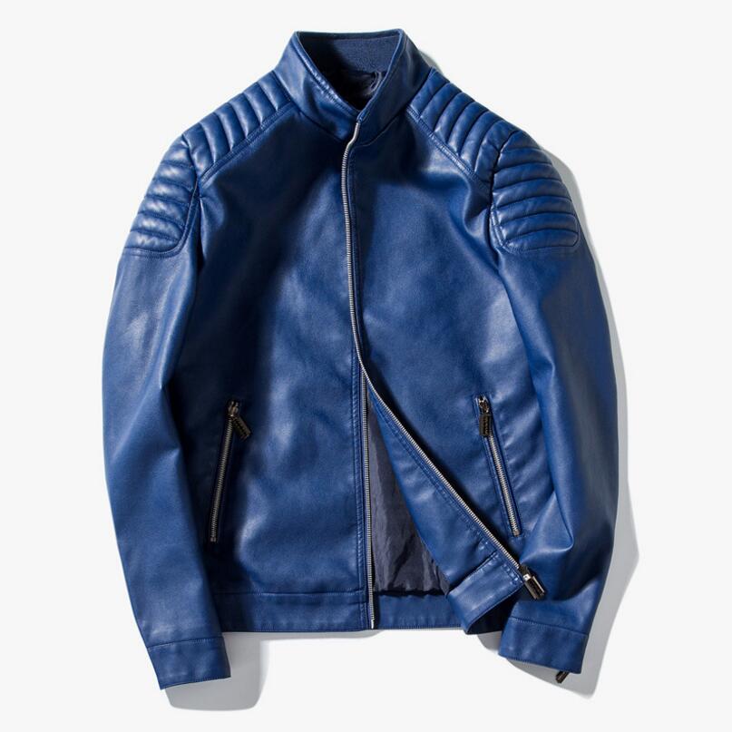 Fall 2023 new mens faux leather motorcycle jacket