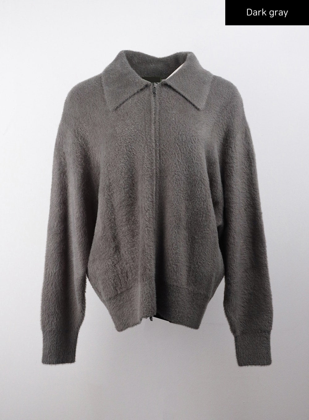 Fuzzy Knitted Zip-Up Jacket (UNISEX) CJ405