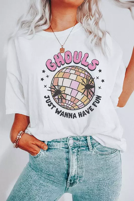 GHOULS JUST WANNA HAVE FUN GRAPHIC TEE