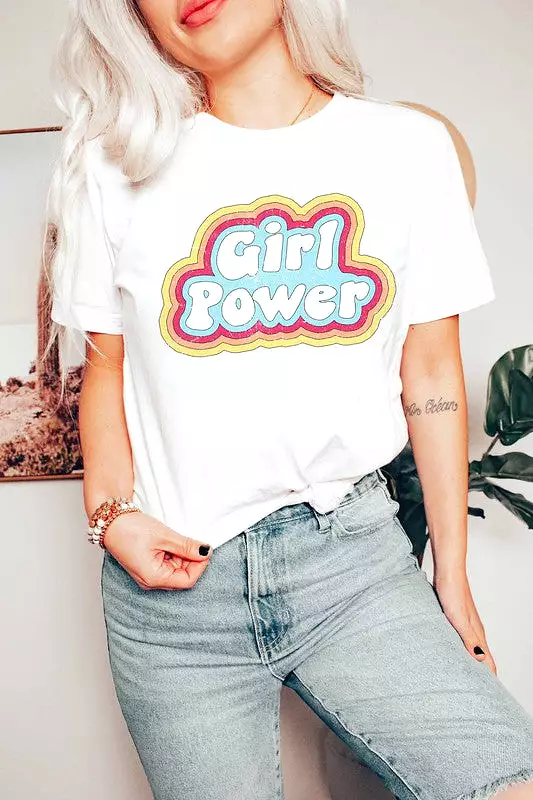 GIRL POWER GRAPHIC TEE PLUS SIZE