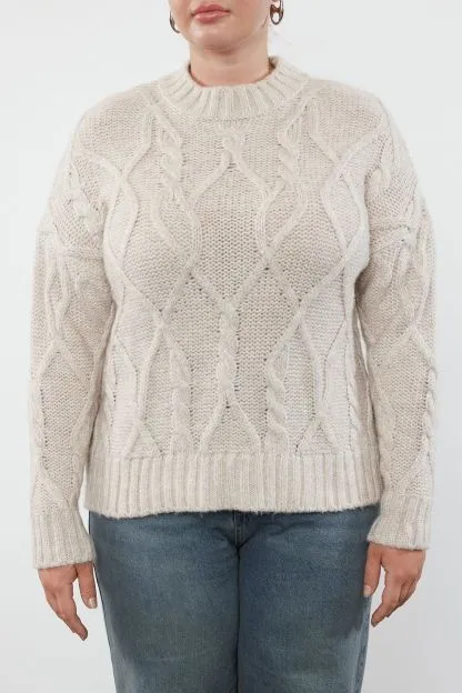 Glitter Braided Knitwear Sweater