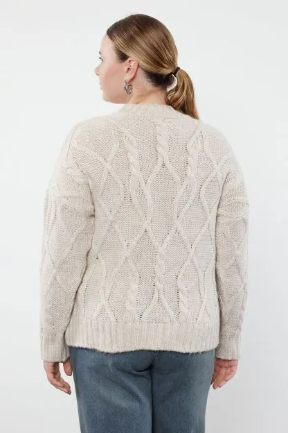 Glitter Braided Knitwear Sweater