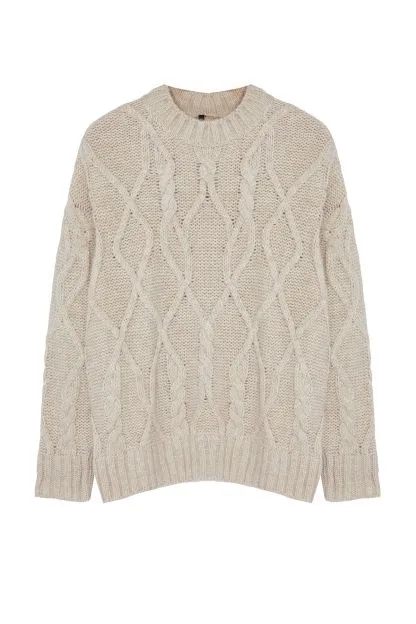 Glitter Braided Knitwear Sweater