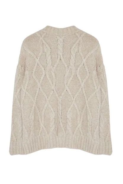 Glitter Braided Knitwear Sweater