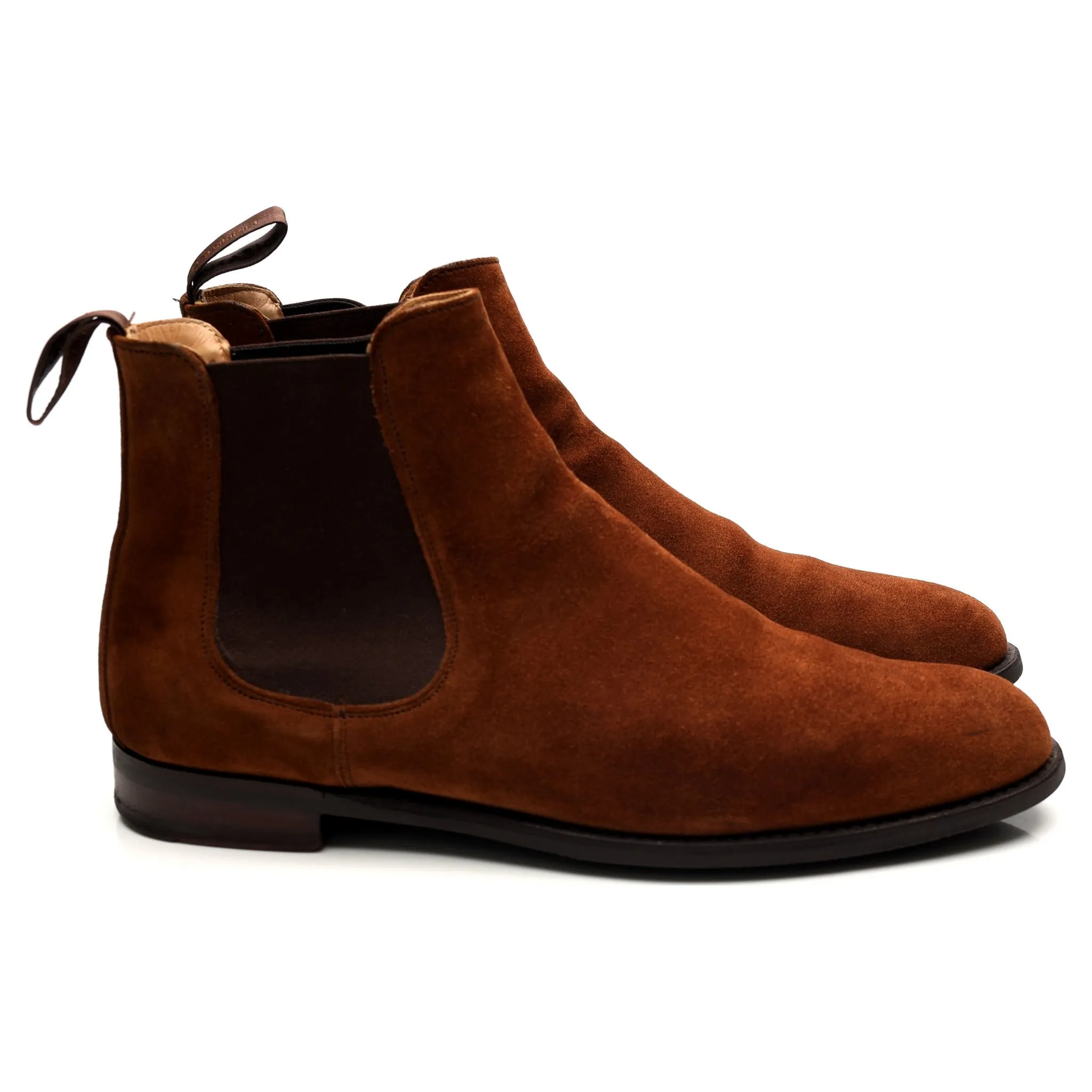 'Godfrey' Snuff Brown Suede Chelsea Boots UK 8.5 F