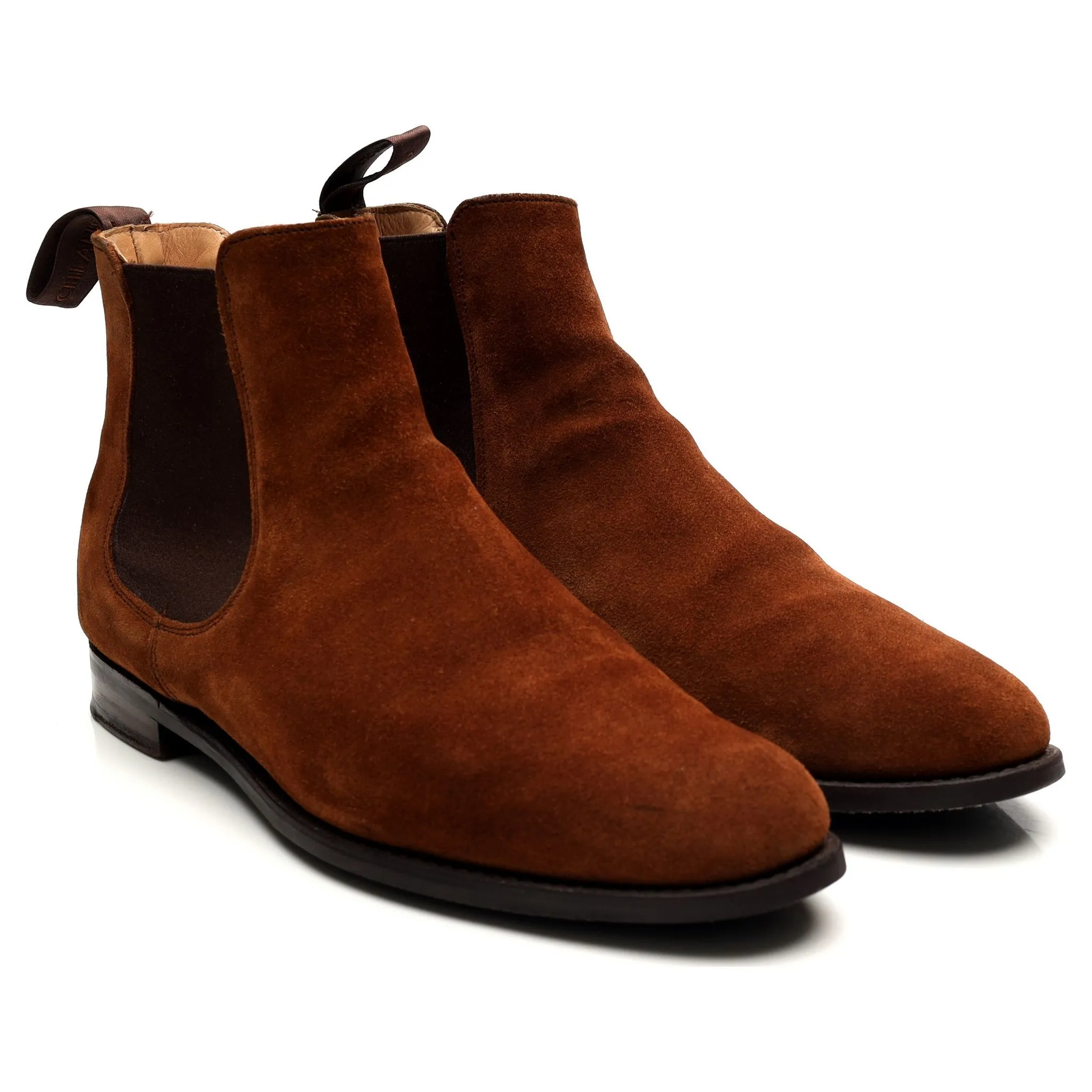 'Godfrey' Snuff Brown Suede Chelsea Boots UK 8.5 F