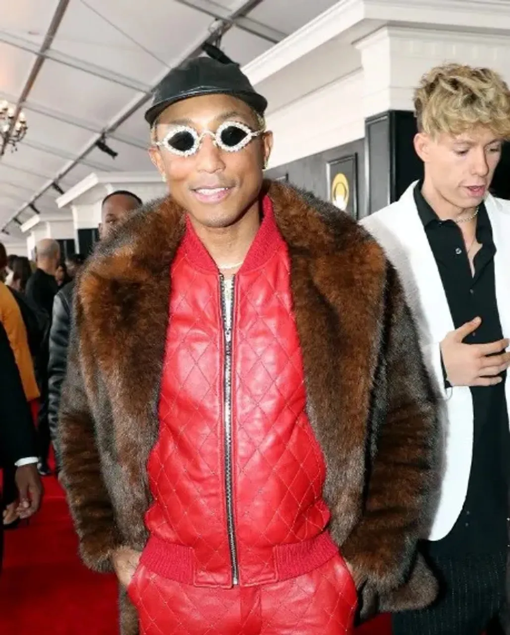 Grammy 2023 Pharrell Williams Fur Coat