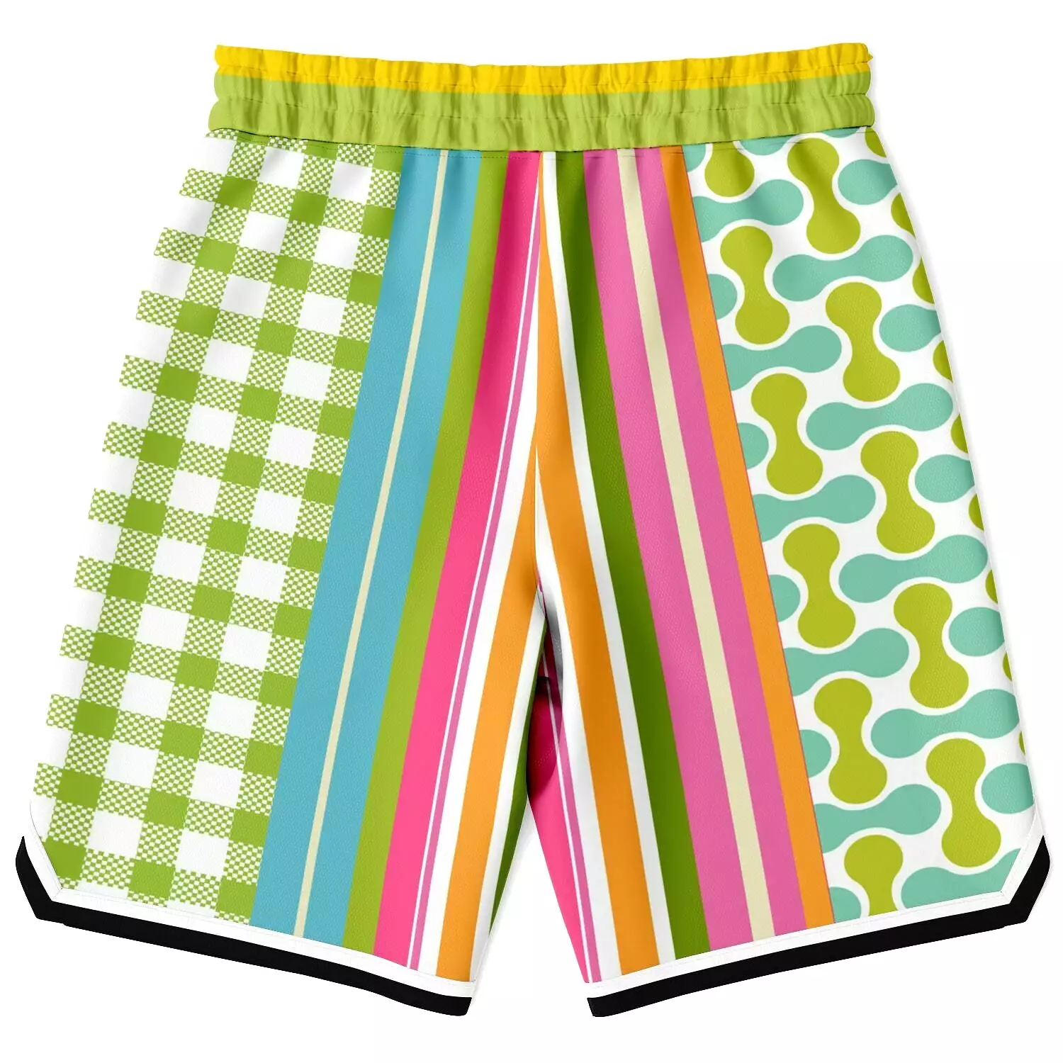 Green Anjou Pear Striped Basketball Shorts