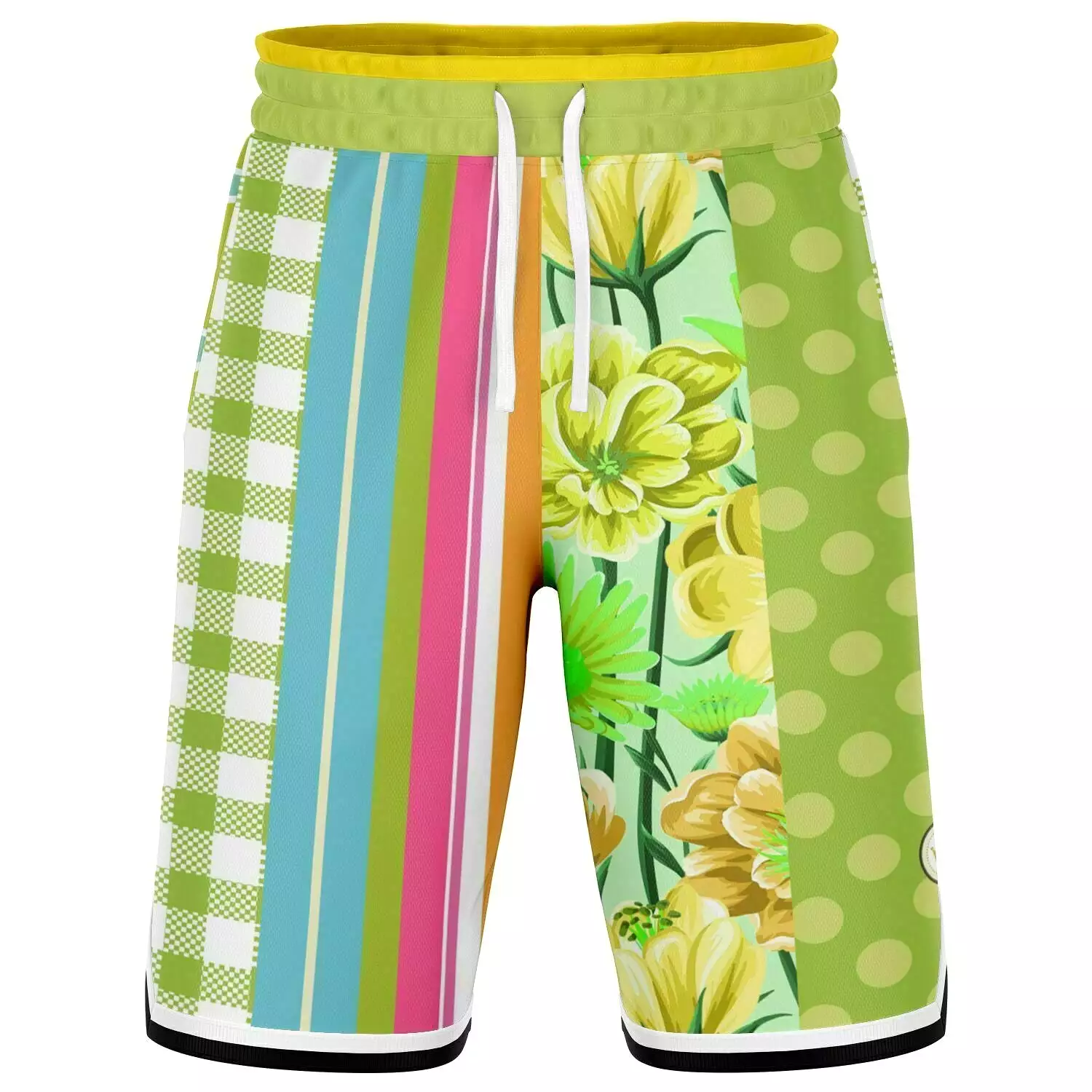 Green Anjou Pear Striped Basketball Shorts