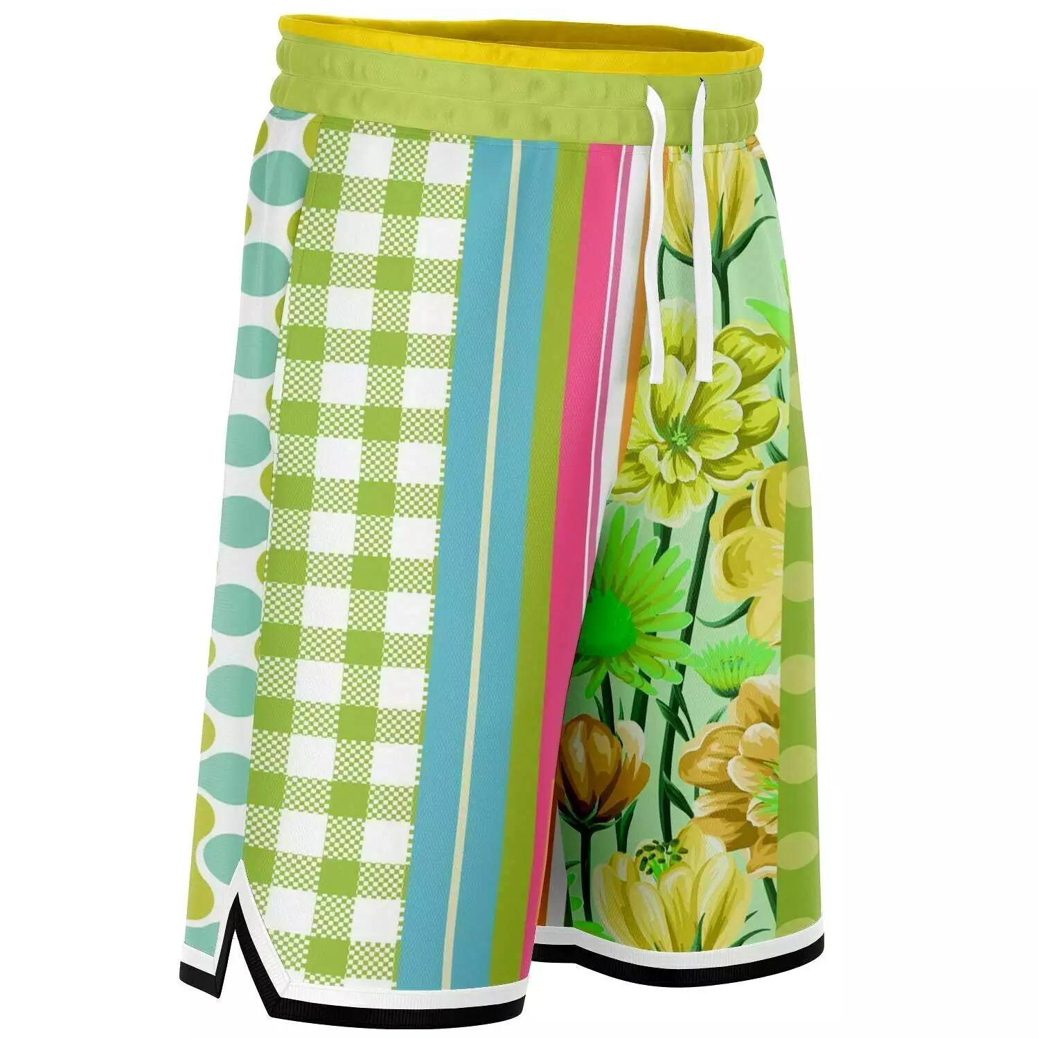 Green Anjou Pear Striped Basketball Shorts