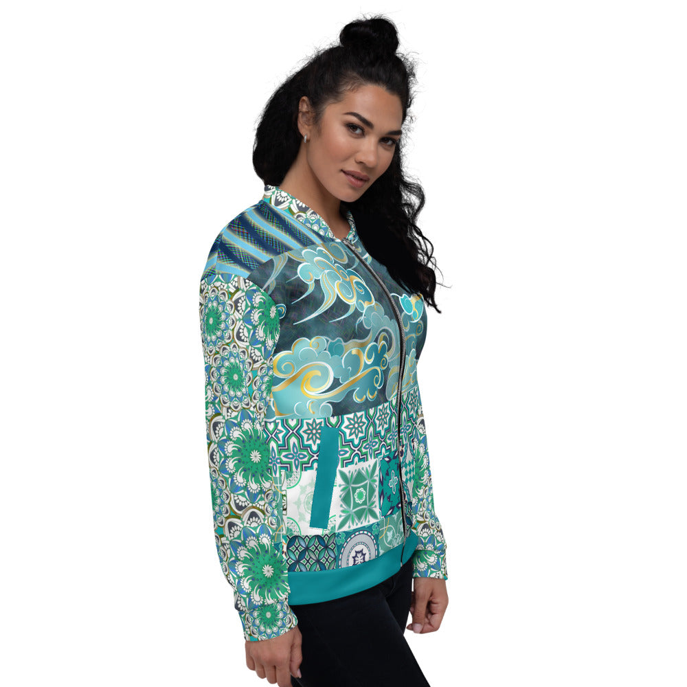 Green Meknes Unisex Bomber Jacket