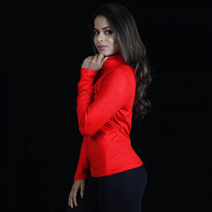 GymX Crimson Red 1/4th Zip Pullover- Athena Series- Sale