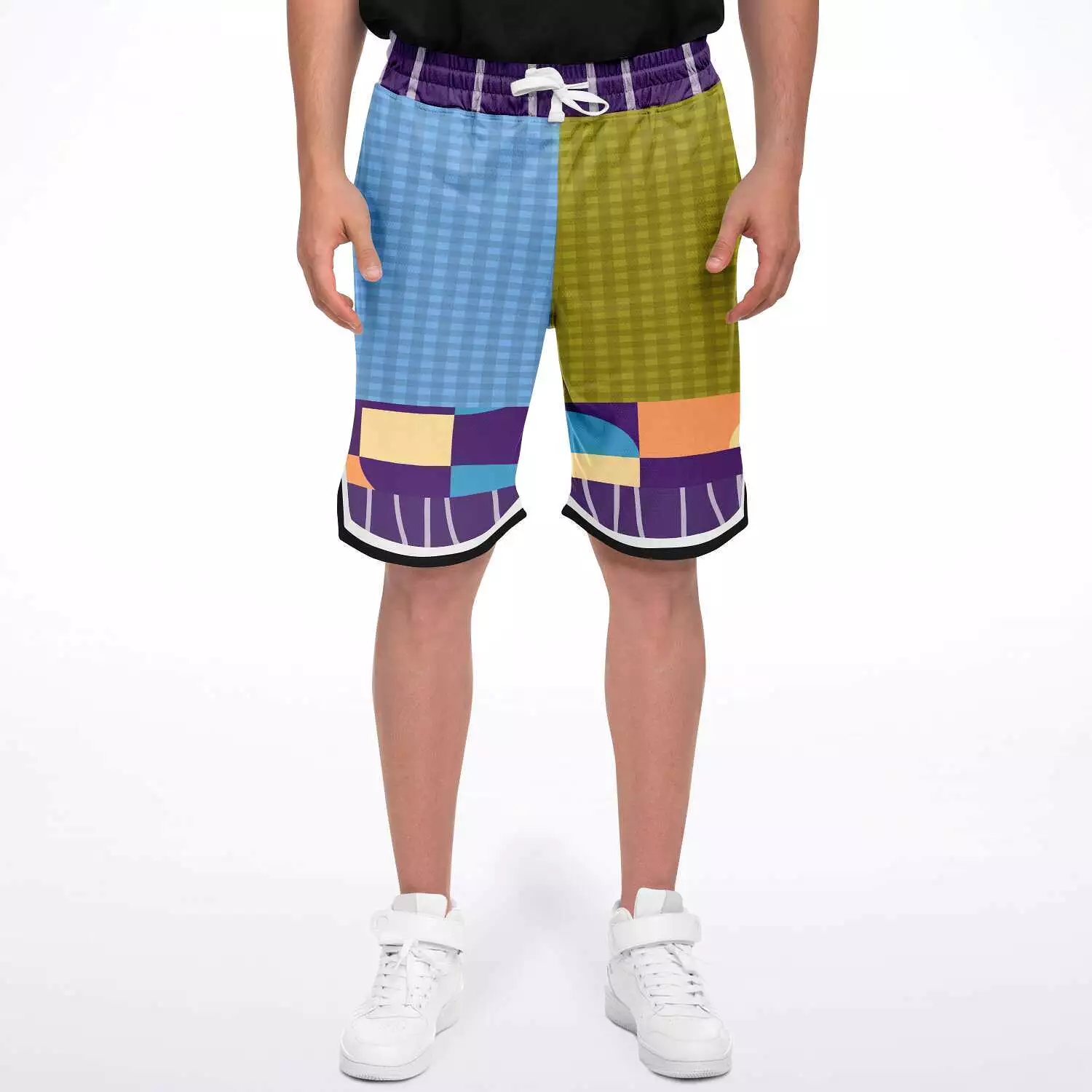 Hampton Plaid Unisex Basketball Shorts