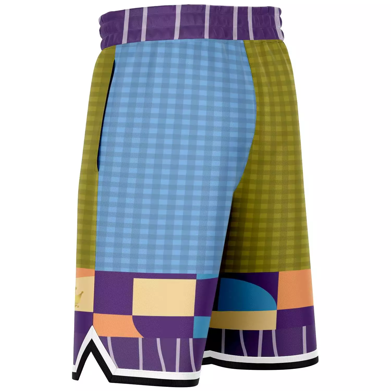 Hampton Plaid Unisex Basketball Shorts