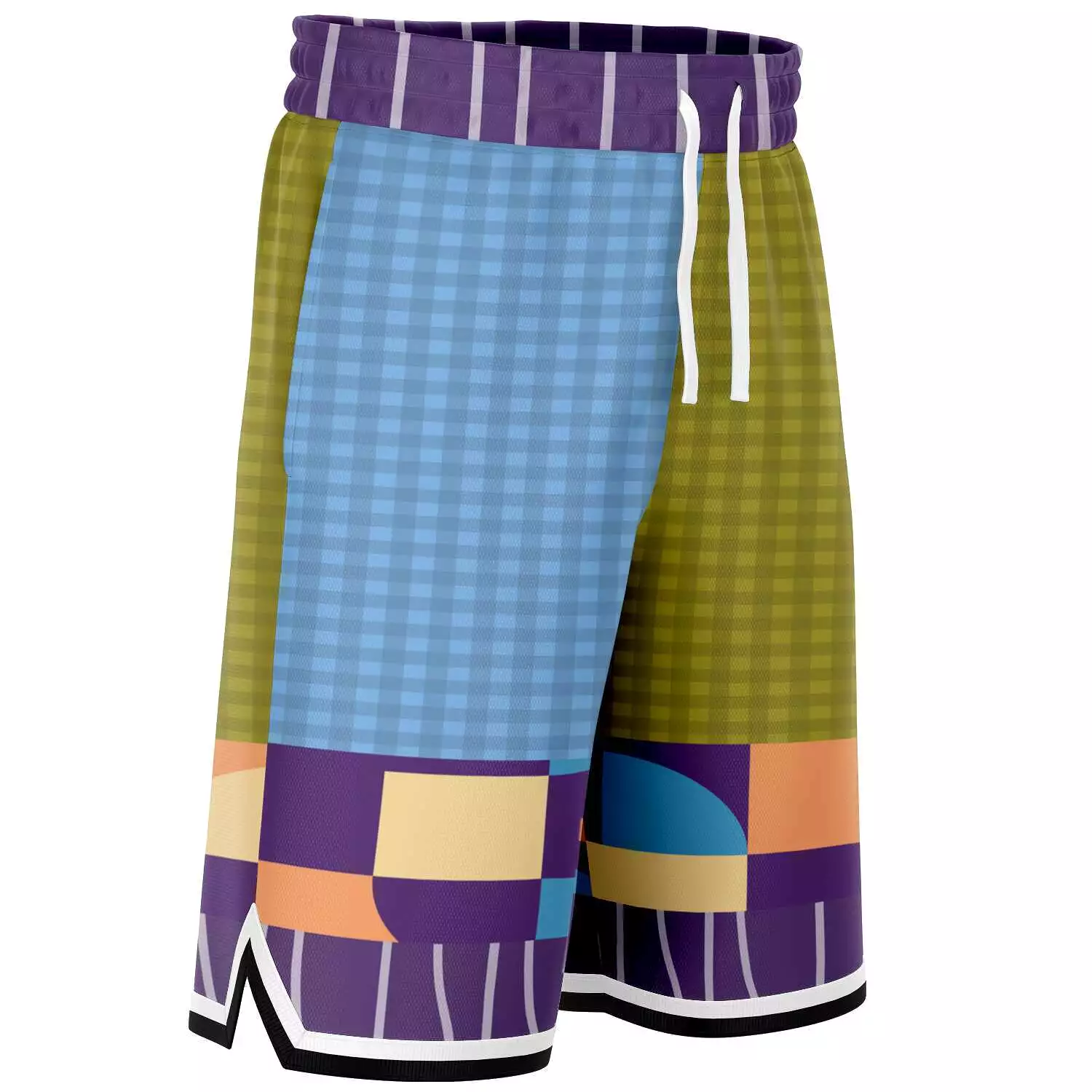 Hampton Plaid Unisex Basketball Shorts