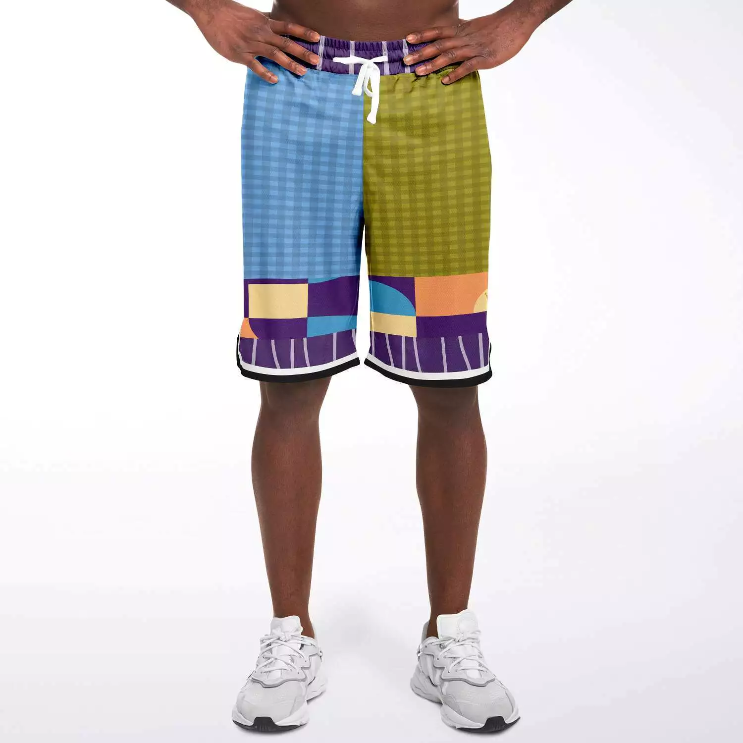 Hampton Plaid Unisex Basketball Shorts