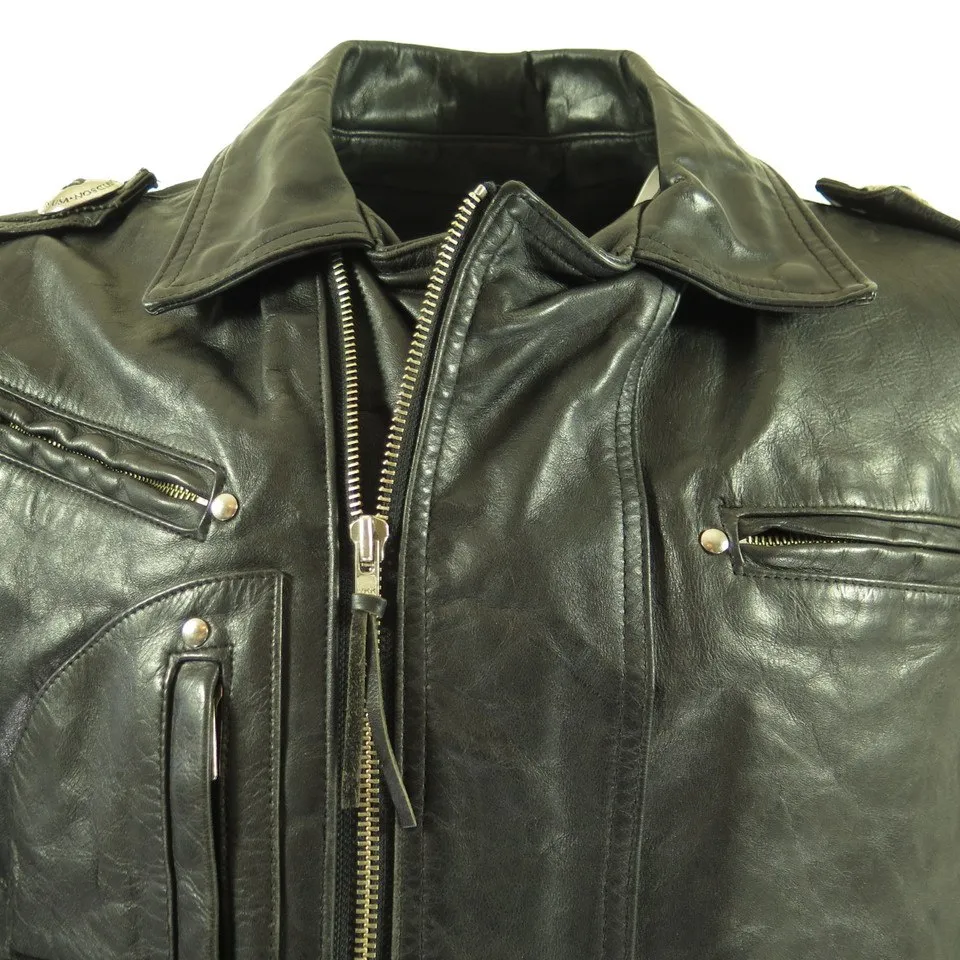 Harley Davidson American Made Leather Jacket M Biker Black USA Made