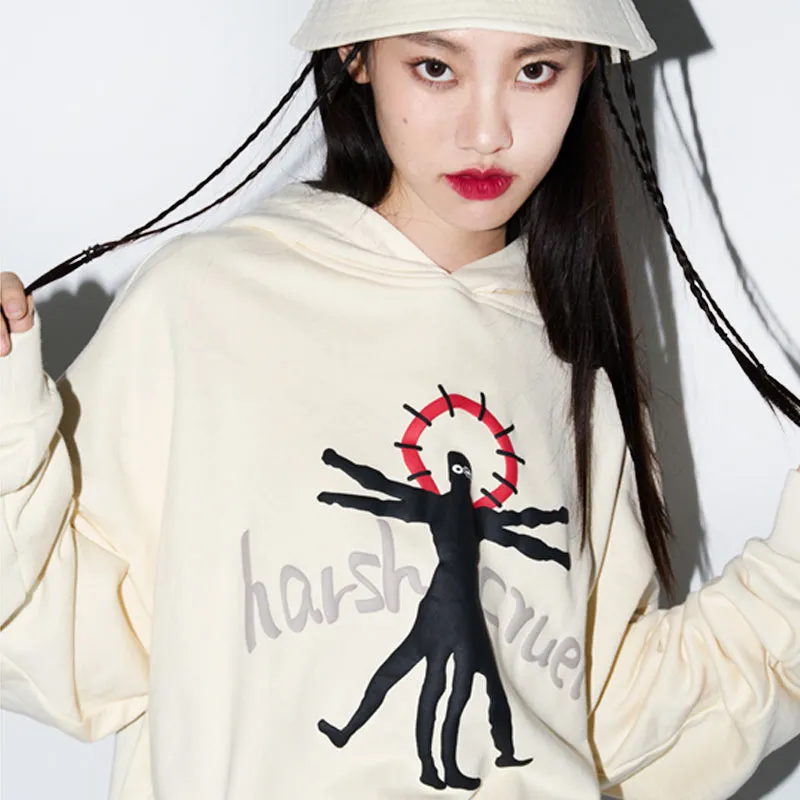 H/C Vitruvian Man Printed Hoodie