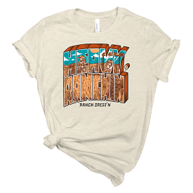 HEAVY RANCHIN' - NATURAL TEE