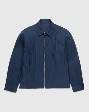 Highsnobiety – Texture Nylon Zipper Shirt Jacket Deep Blue | Highsnobiety Shop