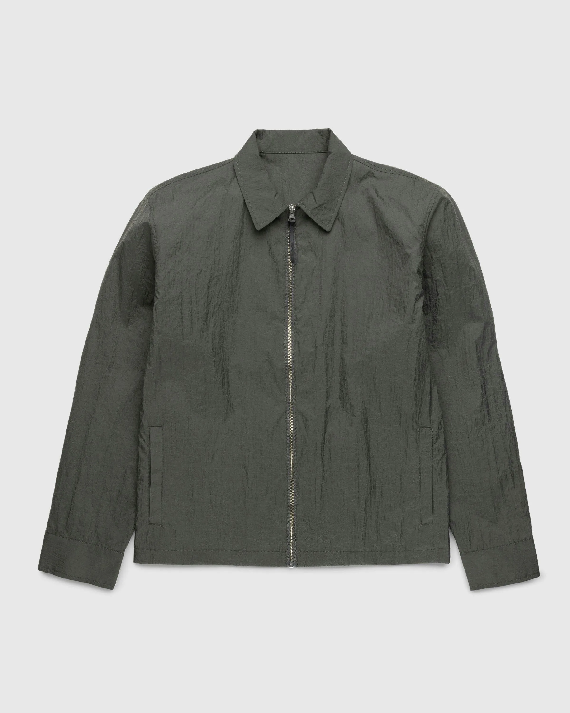 Highsnobiety – Texture Nylon Zipper Shirt Jacket Grey | Highsnobiety Shop