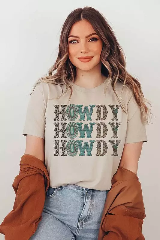 HOWDY LEOPARD GRAPHIC TEE PLUS SIZE