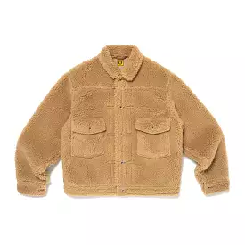 HUMAN MADE WOOL BLENDED BOA FLEECE WORK JACKET - BEIGE