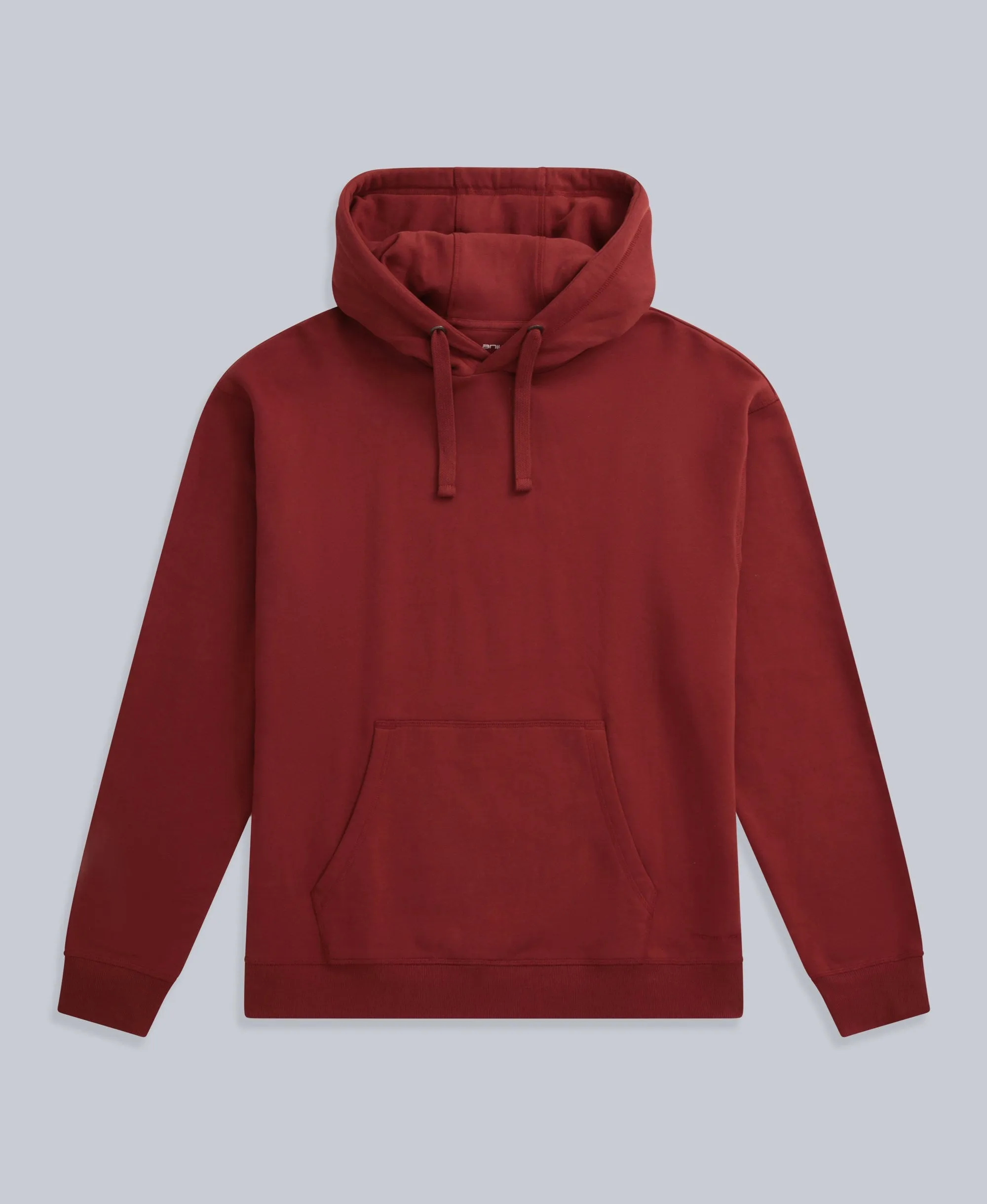 Icon Mens Drop Shoulder Hoodie - Dark Red