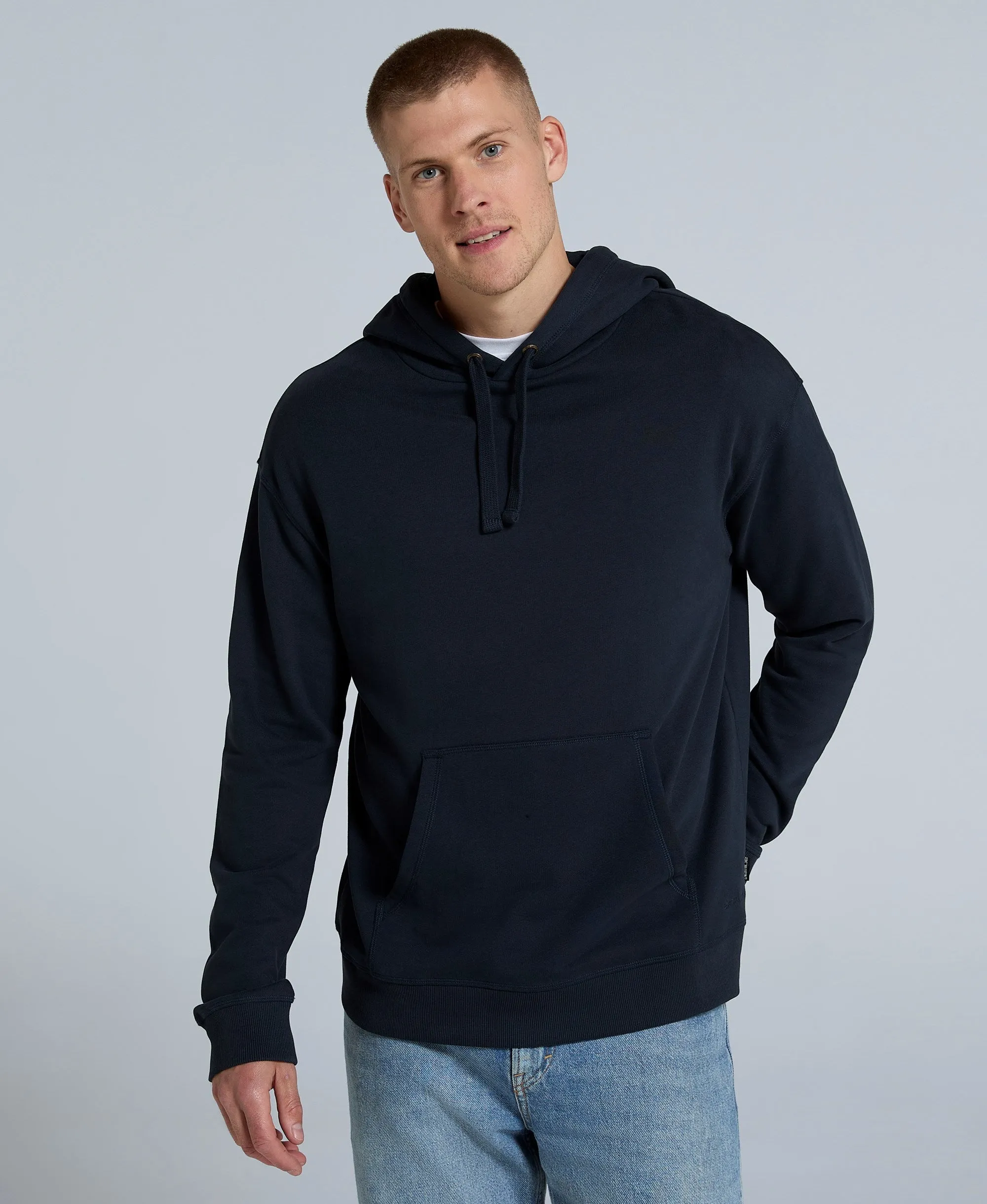 Icon Mens Drop Shoulder Hoodie - Navy