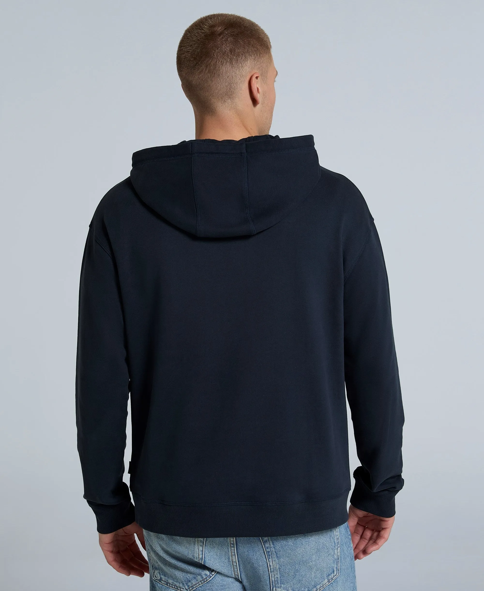 Icon Mens Drop Shoulder Hoodie - Navy