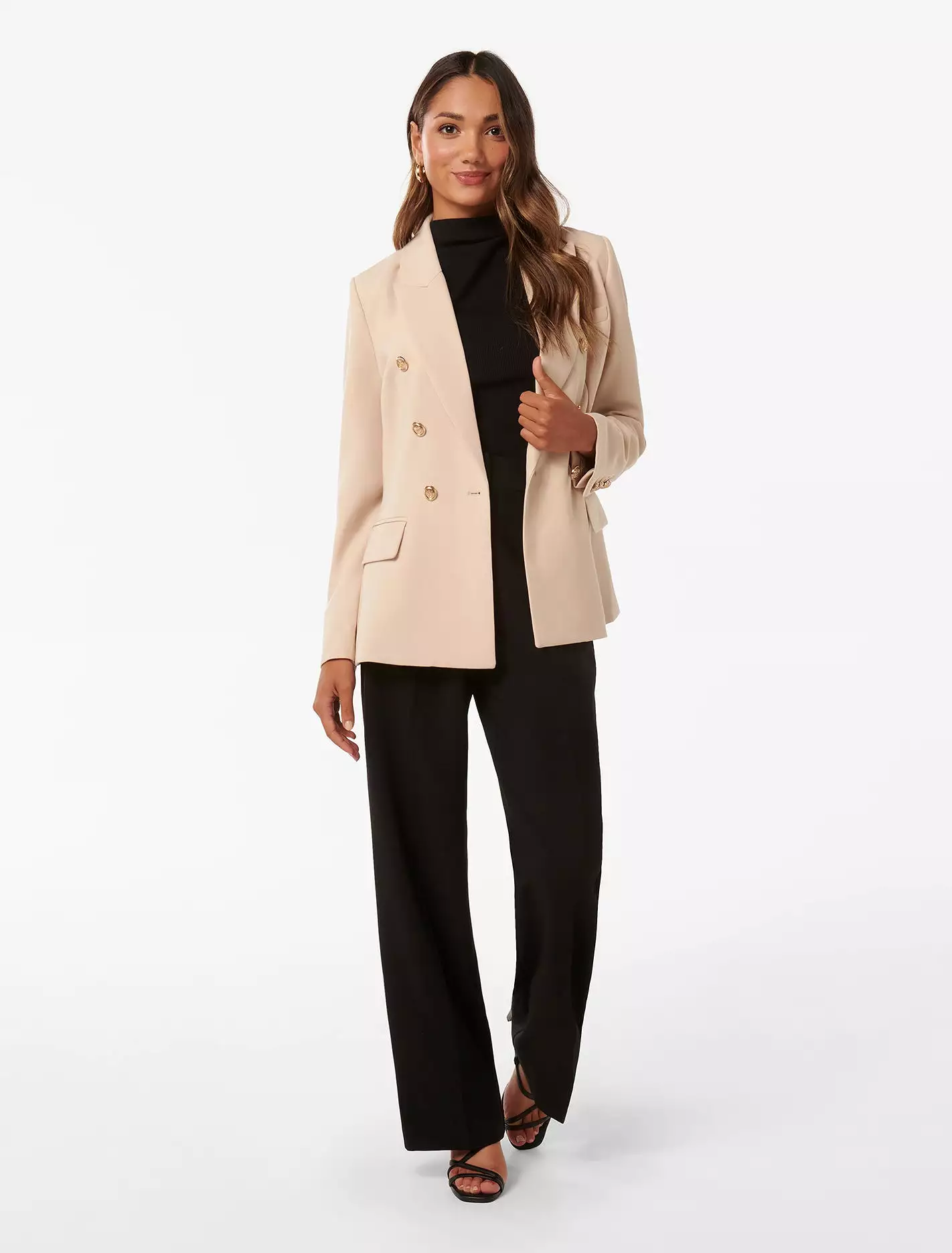 Immie Petite Double Breasted Blazer