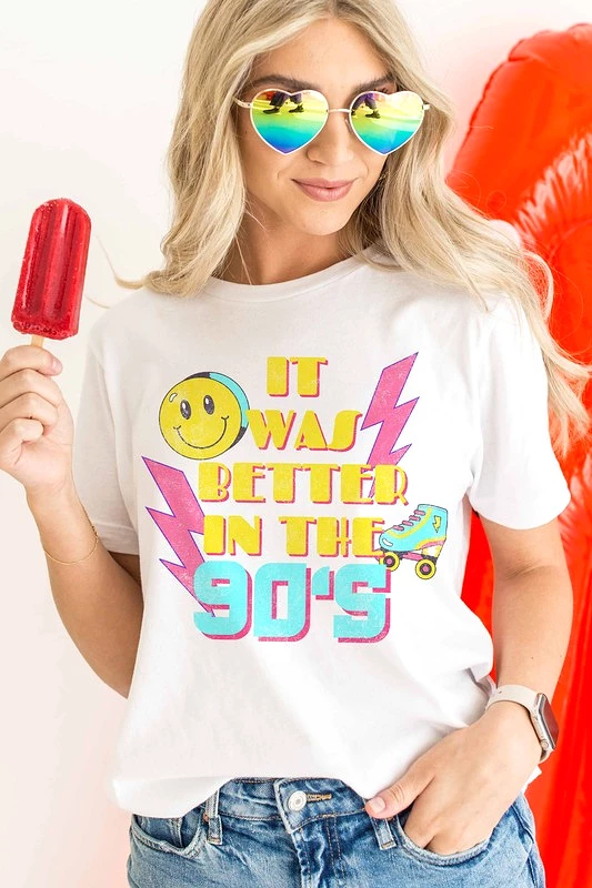 IT WAS BETTER IN THE 90S GRAPHIC TEE PLUS SIZE